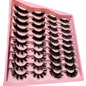 20 Pair Eyelash Bundle, 20-25mm, C/D Curl Mixed